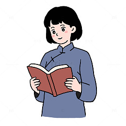 五四青年节穿中山装的女青年免抠元素