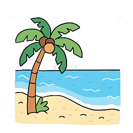 夏天海边免抠元素