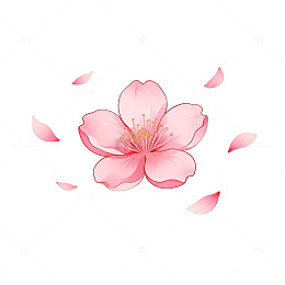 粉色樱花矢量图案设计元素