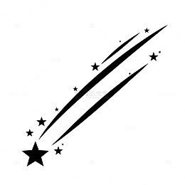 黑白流星夜空图案