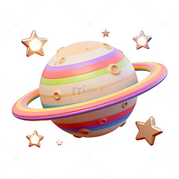 卡通风行星插画素材