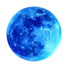 梦幻蓝色星球插画素材