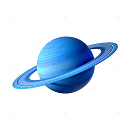 卡通蓝色星球插图