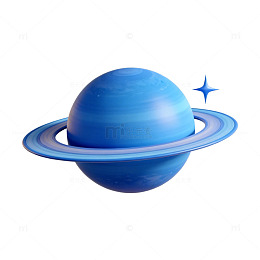 蓝色星球太空插画