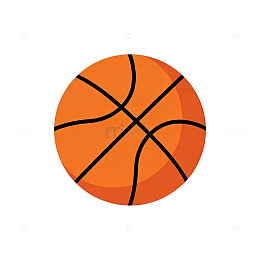 卡通风格篮球图标设计素材