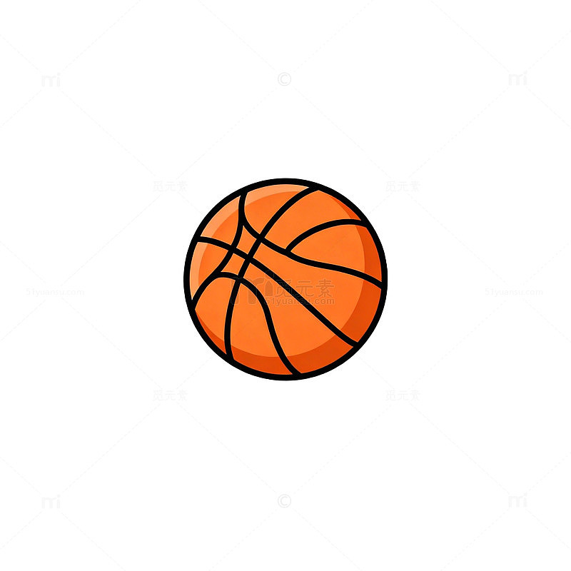 简约风格篮球图标设计元素