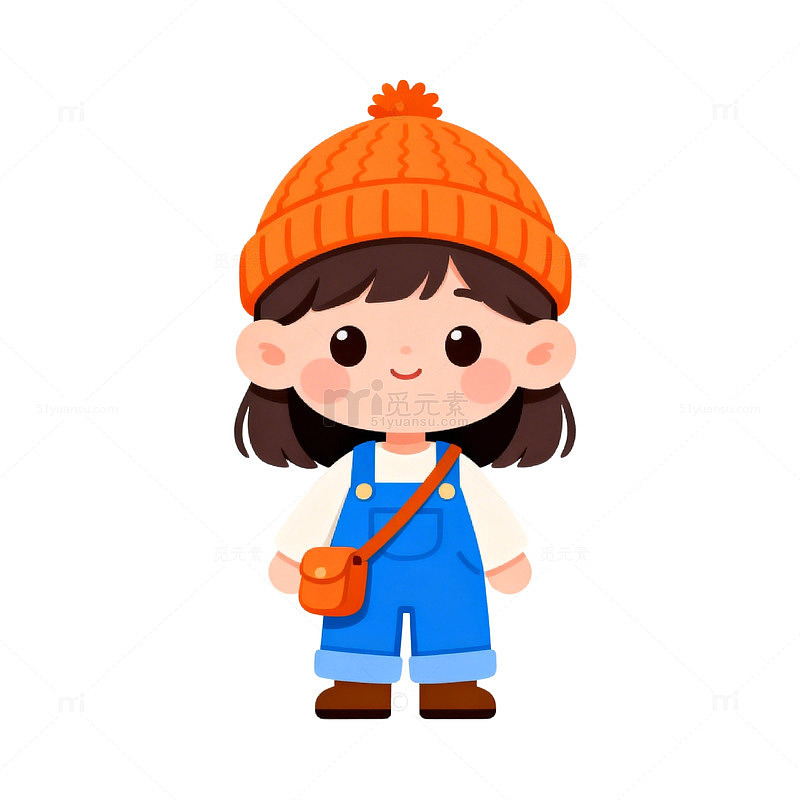 卡通可爱小女孩插画