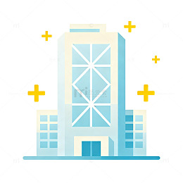 现代医院建筑图标设计素材