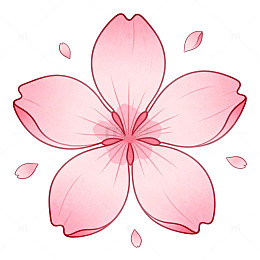 樱花插画设计元素
