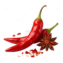 鲜艳红辣椒八角调料片