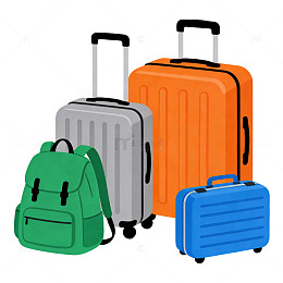 卡通行李箱背包设计元素