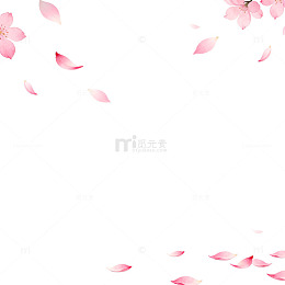 樱花飘落春天背景图