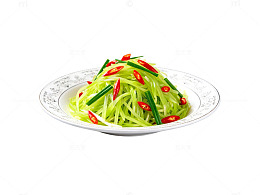清炒青椒丝美食图片