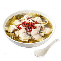 酸菜鱼片汤美食片