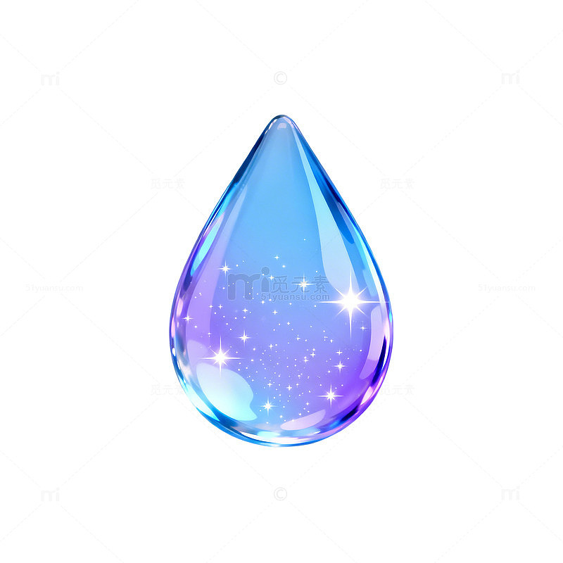 梦幻水滴星光装饰图案
