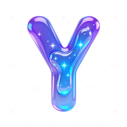 炫彩星光字母Y设计素材