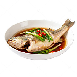清蒸鲈鱼美味佳肴图片