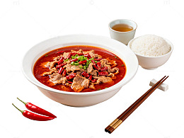 中餐美味水煮肉片餐饮美食图片