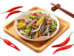 麻辣鸡丝美食插画