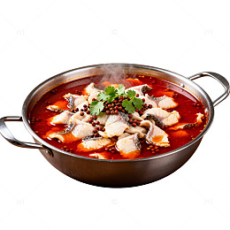 香辣鱼片锅美食