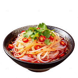 香辣米粉美食插画