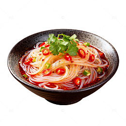 米粉汤美食插画