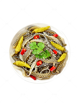 凉拌蛇皮美食