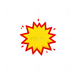爆炸效果卡通图案设计素材