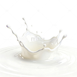 乳白色液体飞溅效果设计素材