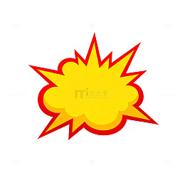 卡通爆炸效果图案设计元素