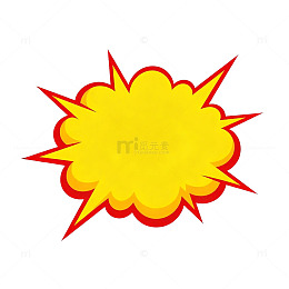 爆炸效果卡通图案设计元素