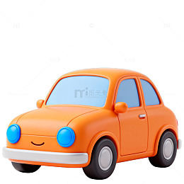 卡通风格汽车玩具设计元素