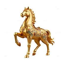 金色骏马雕塑精美艺术品