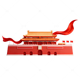 天安门建筑矢量插画