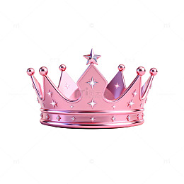 粉色闪亮皇冠装饰素材