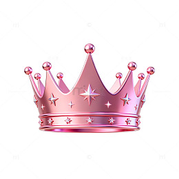 粉色闪亮皇冠装饰图案