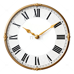 古典金色罗马数字挂钟