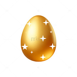 金色星光彩蛋设计元素