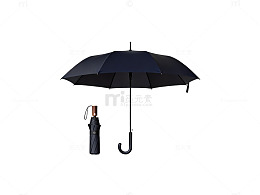 简约黑色雨伞套装设计元素