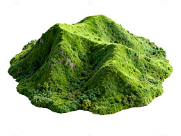 绿意盎然山丘模型