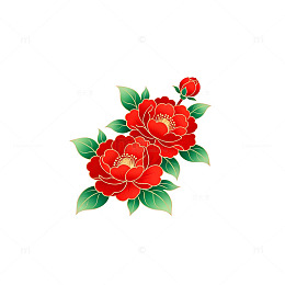 中国风刺绣花卉图案