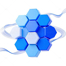六边形抽象科技设计图
