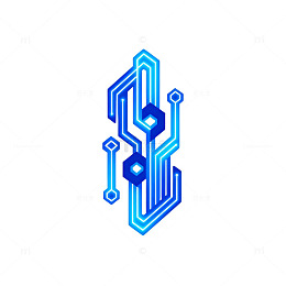 科技感电路图案设计元素