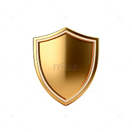 金色盾牌金属质感背景设计元素