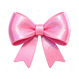 粉色闪亮蝴蝶结装饰发夹