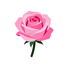粉色玫瑰花图案设计素材
