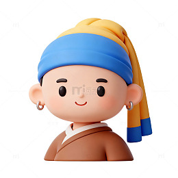 卡通珍珠女孩头像表情包