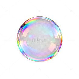 彩虹泡泡透明质感图片