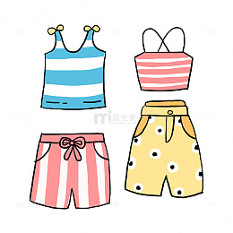 夏天服装服饰免抠元素
