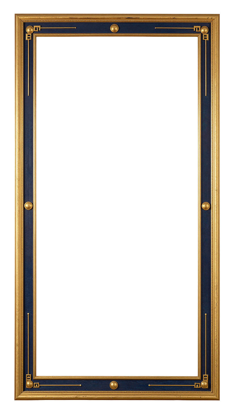 金色边框蓝色装饰画框